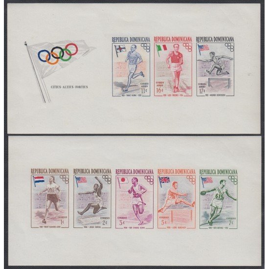 Rep. Dominicana HB 3a/4a 1957 Sin dentar Olimpiadas Atletismo Modalidades MNH Rep. Dominicana HB 3a/4a 1957 Sin dentar Olimpiadas Atletismo Modalidades MNH