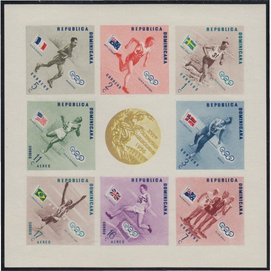 Rep. Dominicana HB 7A 1957 Olimpiadas Atletismo Modalidades MNH Sin dentar Rep. Dominicana HB 7A 1957 Olimpiadas Atletismo Modalidades MNH Sin dentar