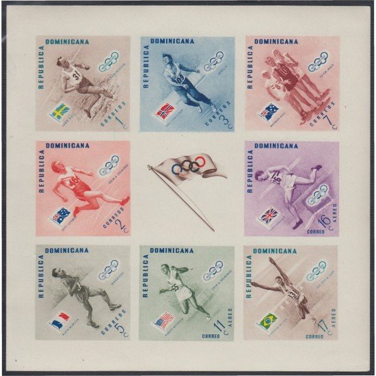 Rep. Dominicana HB 7 1957 Olimpiadas Atletismo Modalidades MNH Sin dentar Rep. Dominicana HB 7 1957 Olimpiadas Atletismo Modalidades MNH Sin dentar