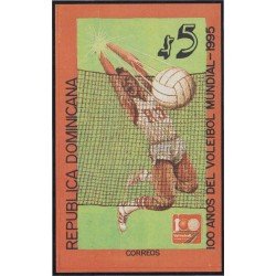Rep. Dominicana HB 44 1995 variedad color 100 Años del Voleibol Mundial MNH Variedad Cambio de color Rep. Dominicana HB 44 1995 variedad color 100 Años del Voleibol Mundial MNH Variedad Cambio de color