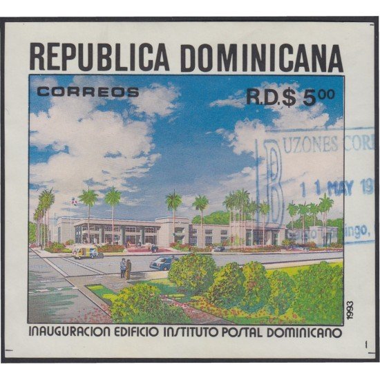 Rep. Dominicana HB 42 1993 Inauguración Instituto Postal dominicano usados Rep. Dominicana HB 42 1993 Inauguración Instituto Postal dominicano usados