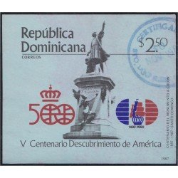 Rep. Dominicana HB 38 1987 V Centenario del descubrimiento de América usados Rep. Dominicana HB 38 1987 V Centenario del descubrimiento de América usados