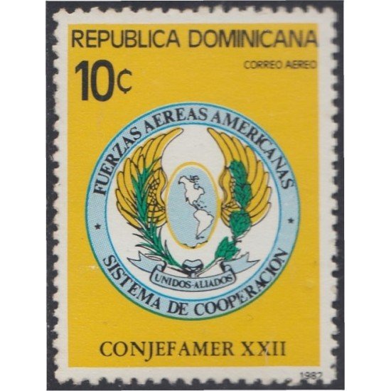 Rep. Dominicana A- 406 1982 CONJEFAMER XII Fuerzas Aéreas Americanas MNH Rep. Dominicana A- 406 1982 CONJEFAMER XII Fuerzas Aéreas Americanas MNH