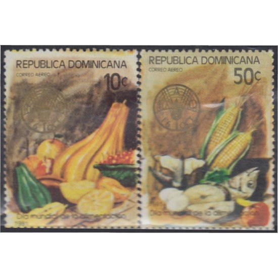 Rep. Dominicana A- 390/91 1981 Día Mundial de la Alimentación Verduras y frutas MNH Rep. Dominicana A- 390/91 1981 Día Mundial de la Alimentación Verduras y frutas MNH