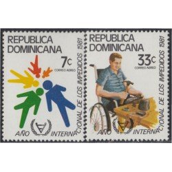 Rep. Dominicana A- 380/81 1981 Año Internacional de los impedidos MNH Rep. Dominicana A- 380/81 1981 Año Internacional de los impedidos MNH