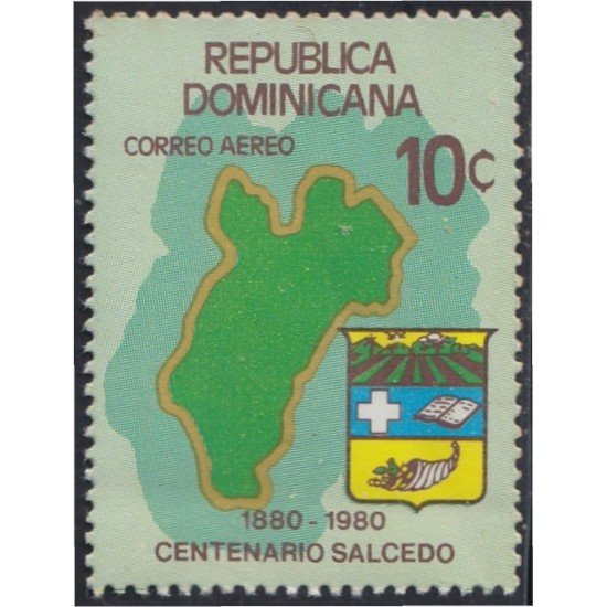 Rep. Dominicana A- 373 1980 Centenario Salcedo Escudo MNH Rep. Dominicana A- 373 1980 Centenario Salcedo Escudo MNH