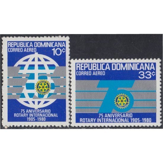 Rep. Dominicana A- 367/68 1980 75 Aniversario Rotary Internacional MNH Rep. Dominicana A- 367/68 1980 75 Aniversario Rotary Internacional MNH