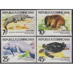 Rep. Dominicana A- 360/63 1980 Fauna Nacional Cocodrilo Jutía Manatí Carey MNH Rep. Dominicana A- 360/63 1980 Fauna Nacional Cocodrilo Jutía Manatí Carey MNH