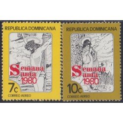 Rep. Dominicana A- 352/53 1980 Semana Santa MNH Rep. Dominicana A- 352/53 1980 Semana Santa MNH