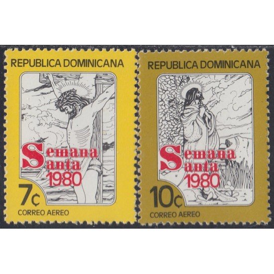 Rep. Dominicana A- 352/53 1980 Semana Santa MNH Rep. Dominicana A- 352/53 1980 Semana Santa MNH