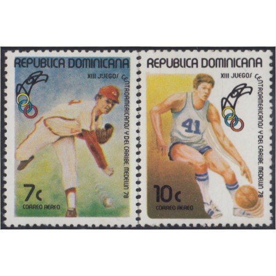 Rep. Dominicana A- 319/20 1978 XIII Juegos Centroamericanos y del Caribe MNH Rep. Dominicana A- 319/20 1978 XIII Juegos Centroamericanos y del Caribe MNH