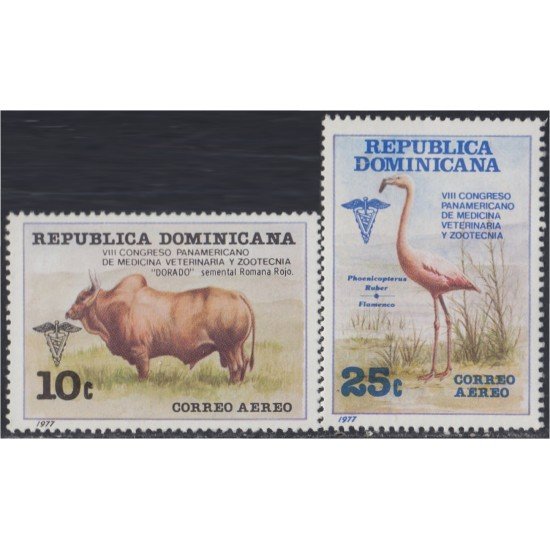Rep. Dominicana A- 307/08 1978 VIII Congreso Panamericano de Medicina veterinaria y zootecnia MNH Rep. Dominicana A- 307/08 1978 VIII Congreso Panamericano de Medicina veterinaria y zootecnia MNH