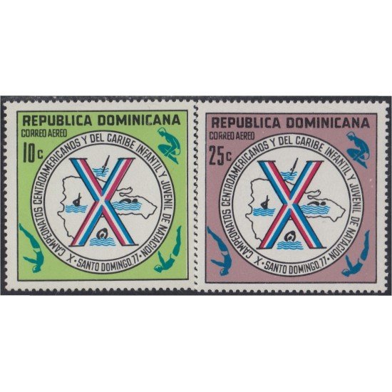Rep. Dominicana A- 299/00 1977 X Campeonatos Centroamericanos y del Caribe infantiles y juveniles de natación MNH Rep. Dominicana A- 299/00 1977 X Campeonatos Centroamericanos y del Caribe infantiles y juveniles de natación MNH
