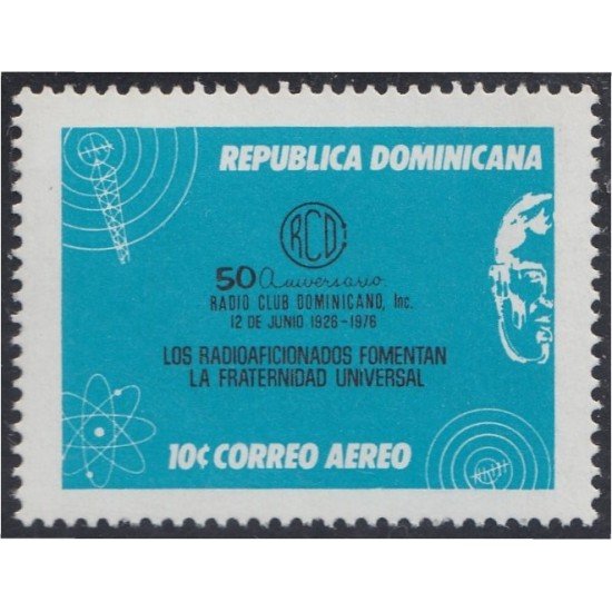 Rep. Dominicana A- 291 1976 50 Aniversario Radio Club Dominicano MNH