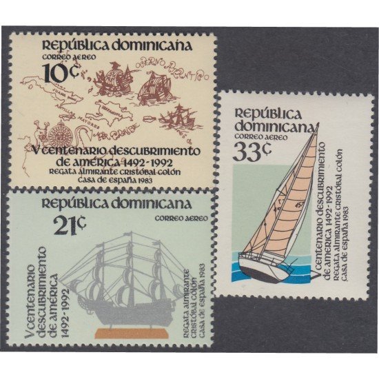 Rep. Dominicana A- 435/37 1983 V Centenario del descubrimiento de América MNH Rep. Dominicana A- 435/37 1983 V Centenario del descubrimiento de América MNH
