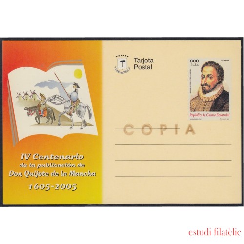 Guinea Ecuatorial Entero Postal 12  2005 Don Quijote de la Mancha 