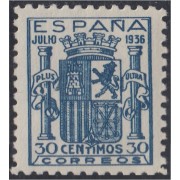 España Spain 801 1936 Escudo de España Granada falso España Spain 801 1936 Escudo de España Granada falso