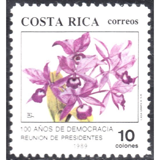 Costa Rica 520 1989 Flores Flowers MNH Costa Rica 520 1989 Flores Flowers MNH