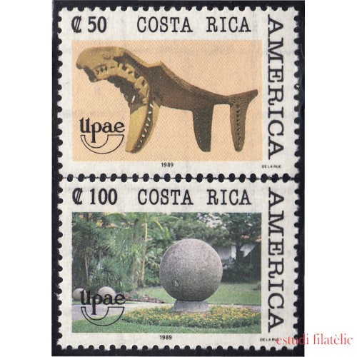 Costa Rica 518/19 1989 América Upaep Esculturas MNH