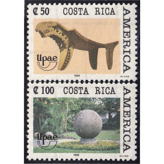 Costa Rica 518/19 1989 América Upaep Esculturas MNH Costa Rica 518/19 1989 América Upaep Esculturas MNH