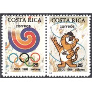 Costa Rica 504/05 1988 Juegos Olímpicos Seúl 1988 MNH