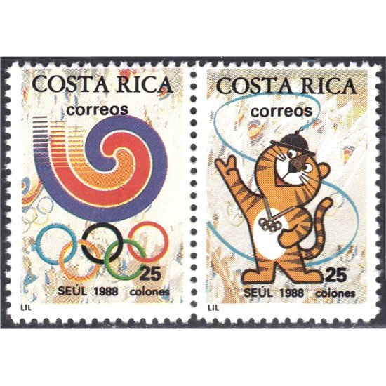 Costa Rica 504/05 1988 Juegos Olímpicos Seúl 1988 MNH Costa Rica 504/05 1988 Juegos Olímpicos Seúl 1988 MNH