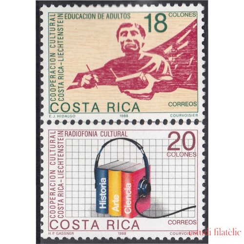 Costa Rica 501/02 1988 Cooperación Cultural Costa Rica - Liechtenstein MNH