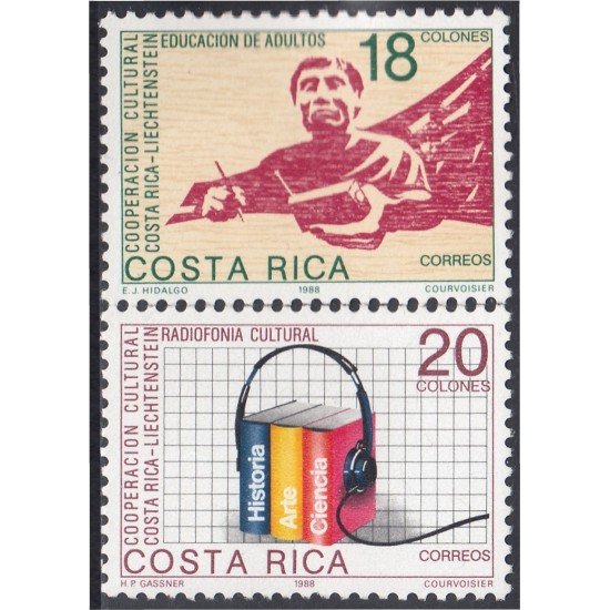 Costa Rica 501/02 1988 Cooperación Cultural Costa Rica - Liechtenstein MNH Costa Rica 501/02 1988 Cooperación Cultural Costa Rica - Liechtenstein MNH
