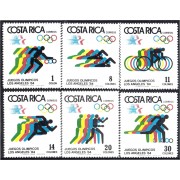 Costa Rica 388/93 1984 Juegos Olímpicos Los ángeles 84 MNH