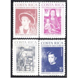 Costa Rica 326/29 1976 Sellos de navidad Pro Ciudad de los niños Pinturas domminicanas MNH Costa Rica 326/29 1976 Sellos de navidad Pro Ciudad de los niños Pinturas domminicanas MNH