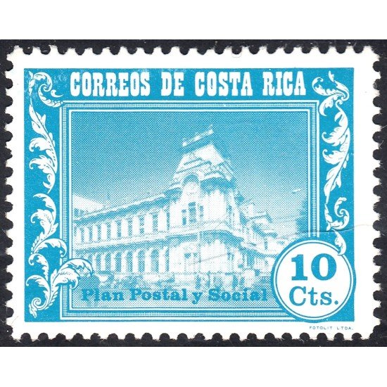 Costa Rica 281 1967 Plan Postal y Social Edificio Postal en San José MNH Costa Rica 281 1967 Plan Postal y Social Edificio Postal en San José MNH