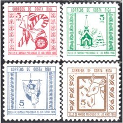 Costa Rica 277/80 1966 Sellos de navidad Pro Ciudad de los niños MNH Costa Rica 277/80 1966 Sellos de navidad Pro Ciudad de los niños MNH
