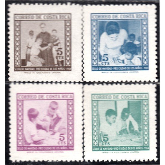 Costa Rica 269/72 1964 Sellos de navidad Pro Ciudad de los niños MNH Costa Rica 269/72 1964 Sellos de navidad Pro Ciudad de los niños MNH
