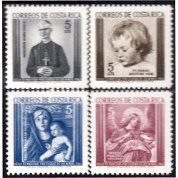 Costa Rica 265/68 1963 Sellos de navidad Pro Ciudad de los niños Retratos MNH Costa Rica 265/68 1963 Sellos de navidad Pro Ciudad de los niños Retratos MNH