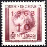 Costa Rica 261 1963 Sellos de navidad Pro Ciudad de los niños Retratos  MNH