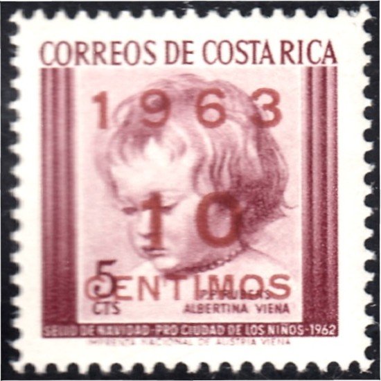 Costa Rica 261 1963 Sellos de navidad Pro Ciudad de los niños Retratos MNH Costa Rica 261 1963 Sellos de navidad Pro Ciudad de los niños Retratos MNH