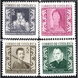 Costa Rica 247/50 1959 Sellos de navidad Christmas MNH Costa Rica 247/50 1959 Sellos de navidad Christmas MNH