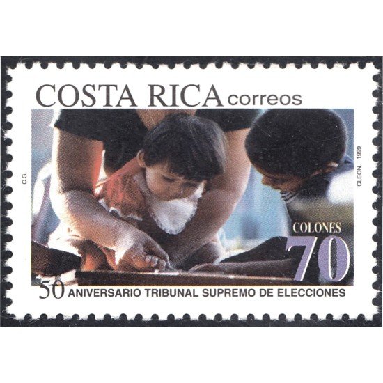 Costa Rica 652 1999 50 Aniversario tribunal supremo de elecciones MNH Costa Rica 652 1999 50 Aniversario tribunal supremo de elecciones MNH