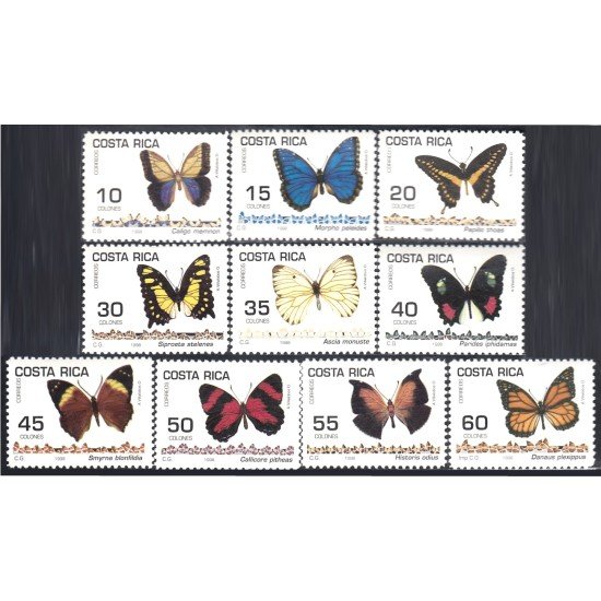 Costa Rica 631/40 1998 Mariposas Butterflies MNH Costa Rica 631/40 1998 Mariposas Butterflies MNH