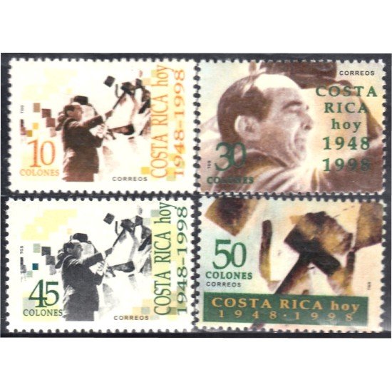 Costa Rica 626/29 1998 José Figueres Ferrer MNH Costa Rica 626/29 1998 José Figueres Ferrer MNH