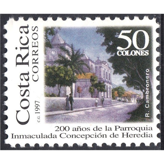 Costa Rica 624 1997 20 Años de la Parroquia Inmaculada Concepción de Heredia MNH Costa Rica 624 1997 20 Años de la Parroquia Inmaculada Concepción de Heredia MNH