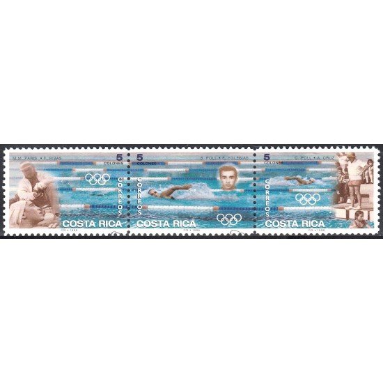 Costa Rica 611/13 1996 Juegos Olímpicos Natación MNH