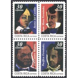 Costa Rica 607/10 1996 Juana del Castillo Juan Mora y Pacífica Fernández MNH Costa Rica 607/10 1996 Juana del Castillo Juan Mora y Pacífica Fernández MNH