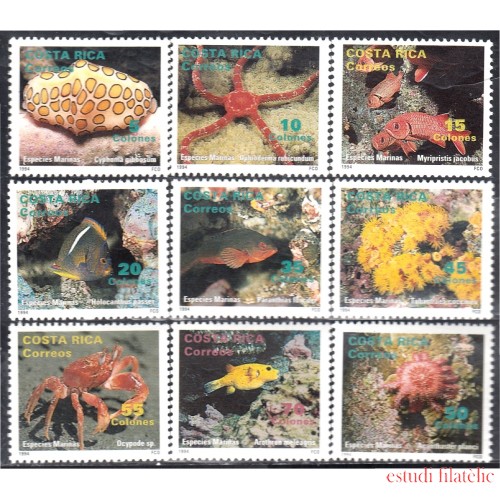 Costa Rica 576/84 1994 Especies Marinas Peces Fishes MNH
