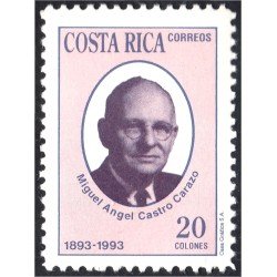 Costa Rica 573 1993 Miguel ángel Castro Carazo MNH Costa Rica 573 1993 Miguel ángel Castro Carazo MNH