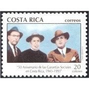 Costa Rica 571 1993 50 Aniversario de las garantías sociales en Costa Rica MNH
