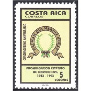 Costa Rica 566 1993 Promulgación de Estatuto de Servicio Civil MNH