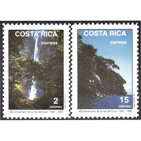 Costa Rica 557/58 1992 450 Aniversario de la Isla del Coco MNH