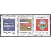 Costa Rica 533/35 1990 Símbolos Patrios Escudo MNH