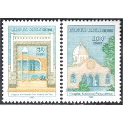 Costa Rica 531/32 1990 Hospital de Heredia San Vicente de Pau MNH Costa Rica 531/32 1990 Hospital de Heredia San Vicente de Pau MNH
